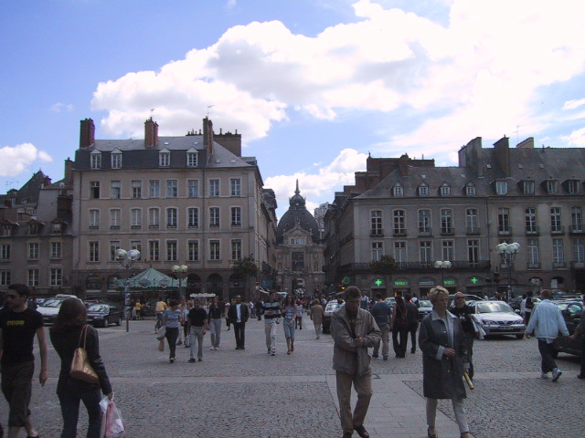 Europe Buildings with People